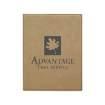 7" x 9" Leatherette Light Brown Portfolio