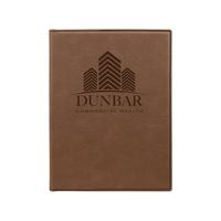 7" x 9" Leatherette Dark Brown Portfolio