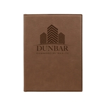 7" x 9" Leatherette Dark Brown Portfolio