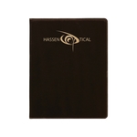 7" x 9" Leatherette Black/Gold Portfolio