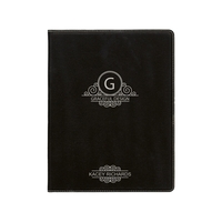 7" x 9" black and silver PU leatherette portfolio with 50... from ASI 74601...