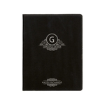 7" x 9" Leatherette Black/Silver Portfolio