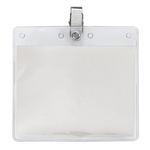 Horizontal Blank Vinyl Pouch with Bulldog Clip