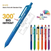 Alamo™ Vivid retractable style pen with a co-molded soft grip.... from ASI...