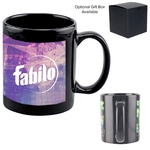 11 oz Full Color Black Stoneware Executive Mug