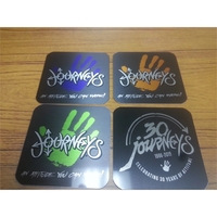 Full color 3.75" x 3.75" aluminum coaster with rounded corners and... from...