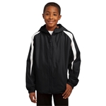 Sport-Tek Youth Fleece-Lined Colorblock Jacket.