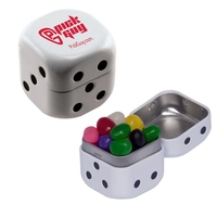 Dice-shaped tin filled with your choice of mints, candy or gum... from ASI...