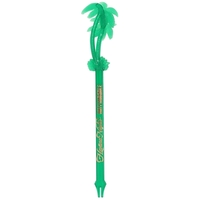 6.5" plastic drink stirrer with palm tree topper and pronged end.... from ASI...