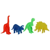 3" x 4 1/2" three-dimensional plastic dinosaur puzzles in four species......