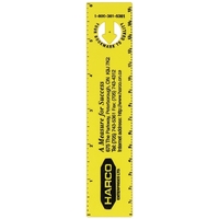 6" x 1.25" plastic bookmark and ruler with standard and metric... from ASI...