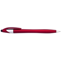 Plastic, white barrel, twist-action pen with stylus and six accent colors.......