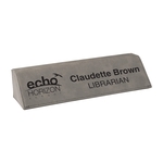 Laser Engraved Leatherette Nameplate Wedge (2.75"x10.5")