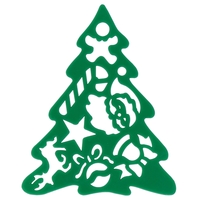 4.375" x 5.5" Christmas tree stencil with tree, star, candy cane,... from ASI...