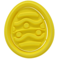 3" x 4" egg-shaped plasti cookie cutter and press combo mold... from ASI...