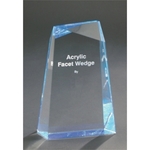 Blue Facet Wedge Acrylic