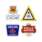 .002 Custom Shape Bright Silver Polyester Decal