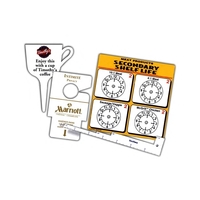 Custom shaped plastic items made with .040 thickness white matte styrene......