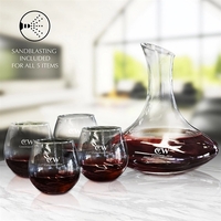 Decanter set includes 1 Decanter 1800 ml capacity and 4 Stemless... from ASI...