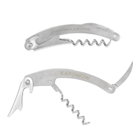 Corkscrew with a stainless steel foil cutter blade and bottle opener.... from...