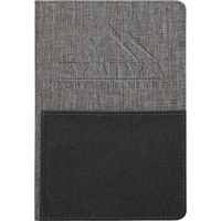 5.5" x 8.25" Recycled Fabric & Recycled Leather Cover, Book Binding,... from...