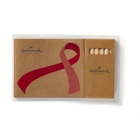 4 1/4" x 3 1/2" Kraft paper awareness ribbon 32-page adult... from ASI 63549...