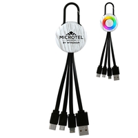 WHITE WOOD CLIP 3 IN 1 CHARGING CABLE... from ASI 30208 A P Specialties / AP...