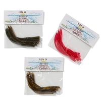 Six soft worm fishing lures in 6" x 5 1/4" polybag... from ASI 63549 Jornik...