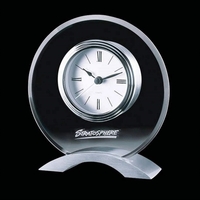 Round clock with matching round clock face in chrome and aluminum... from ASI...