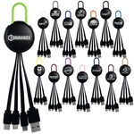 LIGHT UP LOGO CLIP 3 IN 1 CHARGING CABLE