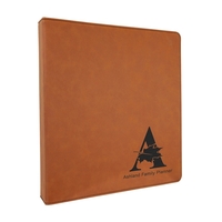 10.5" x 11.5" x 1.5" rawhide PU leatherette 3-ring binder.... from ASI 74601...