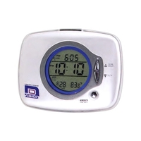 Vibrating pillow alarm clock features chrome buttons and gray trim.... from...