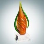 Art Glass Orange Creamsicle Award