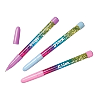 Glitter pens in assorted colors with a single imprint.... from ASI 98360...