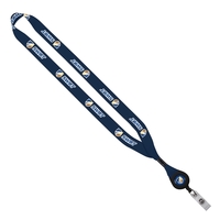 3/4" x 16" recycled PET lanyard with badge reel and crimp... from ASI 88060...