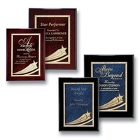 Burgundy plate on rosewood piano finish plaque.... from ASI 84592 St Regis...