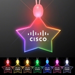 Light-up acrylic star LED necklace