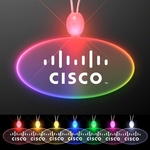 Light Up Promotional Acrylic Oval Necklace with LED