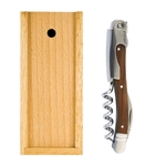 Laguiole Corkscrew, Walnut Handle - Slide Wood Box Set