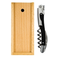 Laguiole Corkscrew, Ebony Handle - Slide Wood Box Set