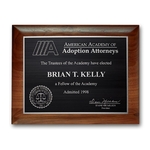 Etch/Antiqued Plaq - Walnut Rolled Edge