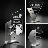 Starfire glass award with satin finish hand-brushed aluminum base.... from...