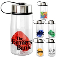 Metal Lanyard Lid 18 oz. Recycled Bottle with Floating Infus... from ASI...
