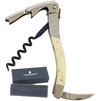 Handcrafted two-lever corkscrew with a Mammoth elephant fossil handle.......