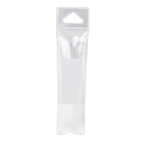 Clear PVC flexible material plastic pouch with rack hang tag... from ASI...