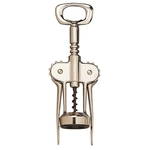 Deluxe Wing Corkscrew, Auger Worm, Chrome Plated