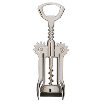 Customizable 6 5/8" chrome plated wing corkscrew with auger worm. Made......