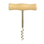 T Corkscrew, Beechwood Handle - Made in Italy