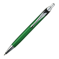 Aluminum click-action ballpoint pen with chrome trim.... from ASI 84592 St...