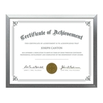 Calais Certificate Frame - Silver